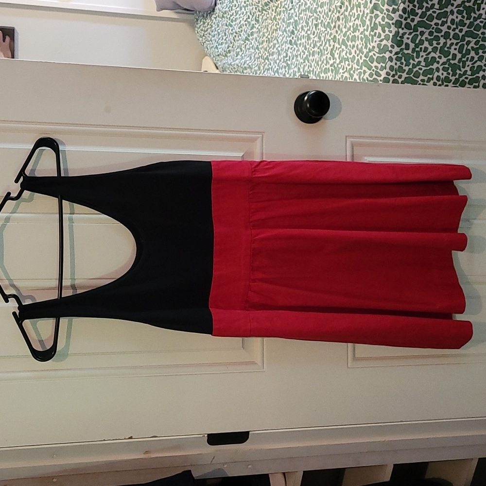 Red and black Express dress